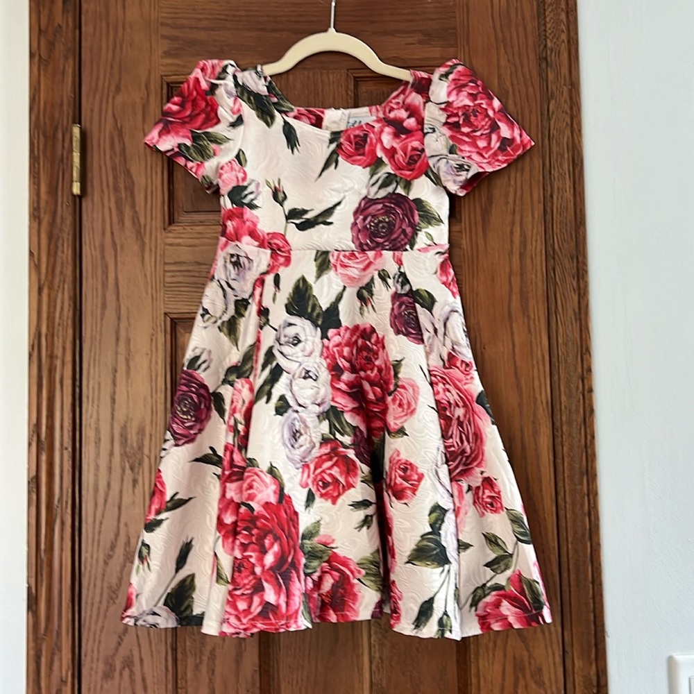 Lola + The Boys Floral Dress - Pink and Red Roses